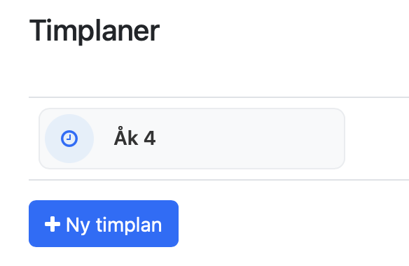 Skapa ny timplan