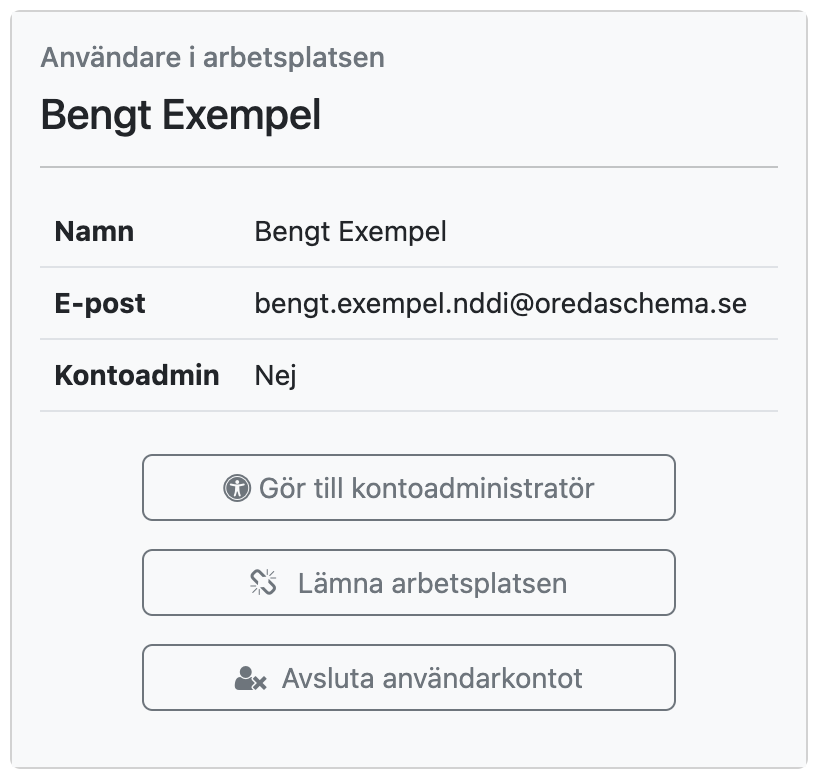 Redigera användarkonto